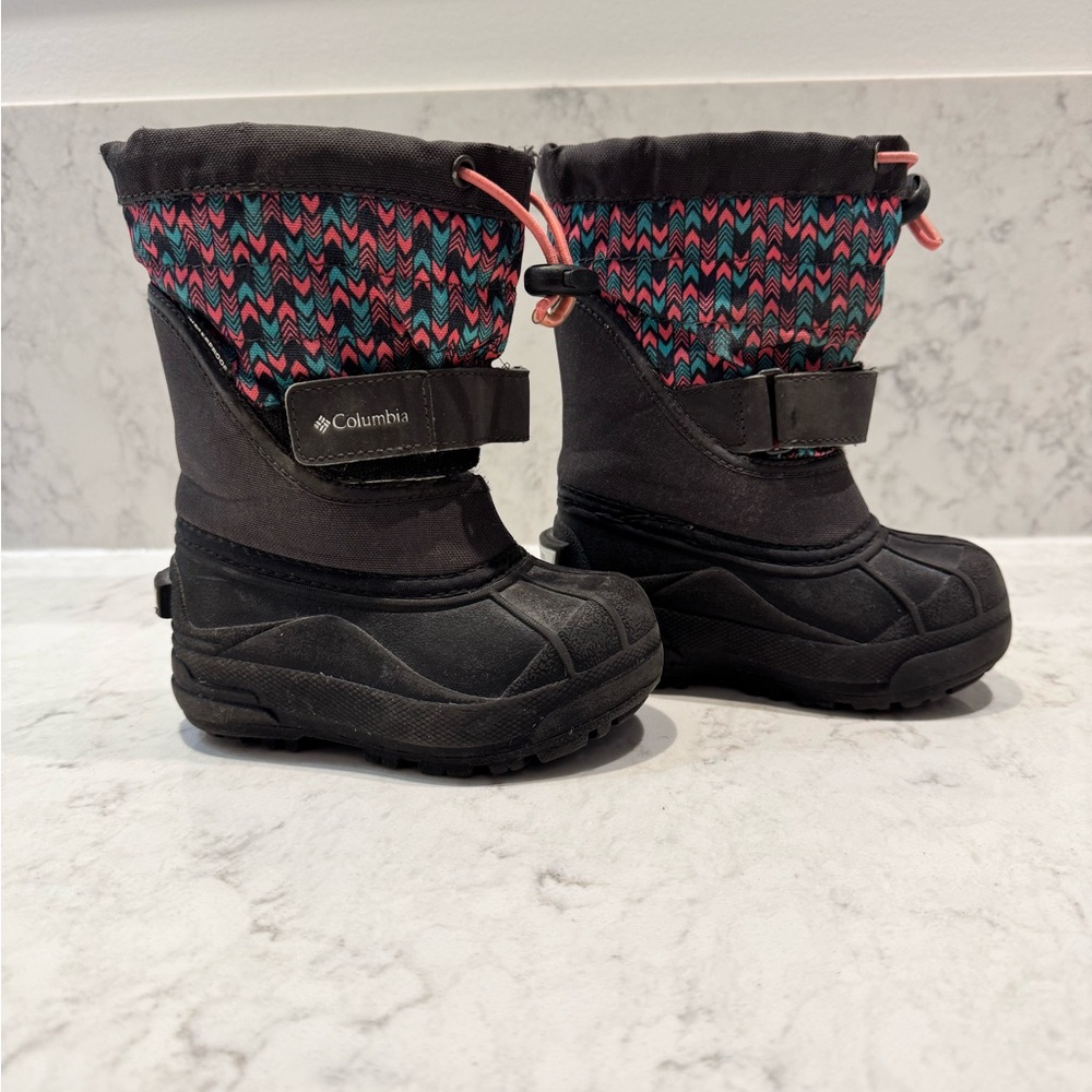 Columbia Kids' Black and Pink Winter Boots